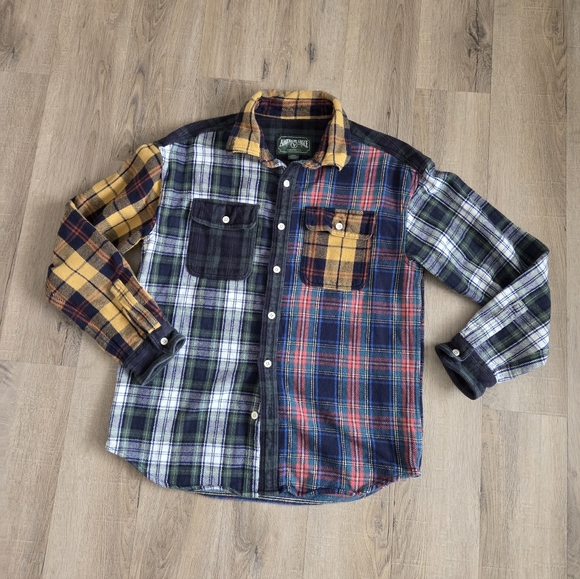 American Eagle Outfitters Other - American Eagle Shirt Mens SM Womens Med Patchwork Plaid Heavy  Flannel Lumberjac